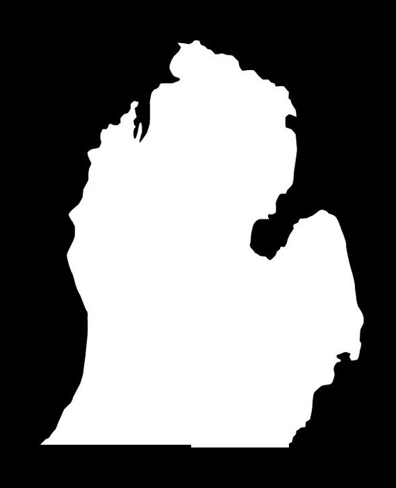 Lower Peninsula silhouette vinyl decal by bwana on Etsy