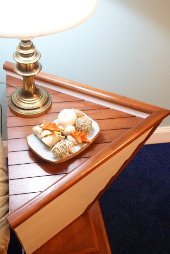 Nautical Boat Shaped End Table Accent Table nautical decor