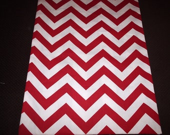 Red and White Chevron Table Runner