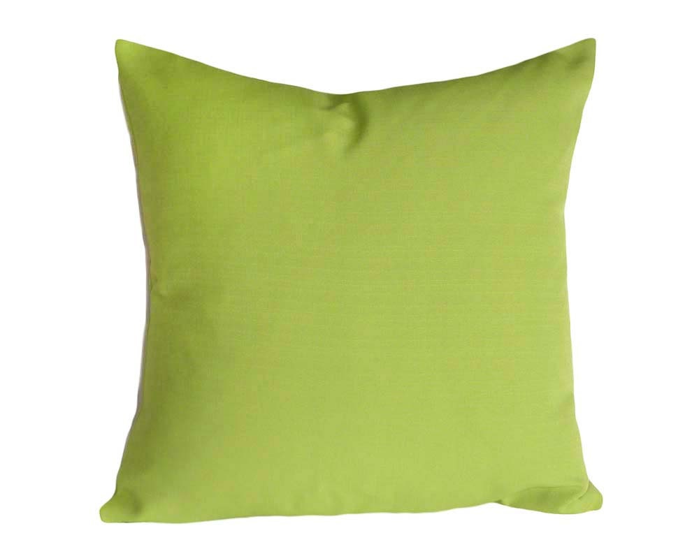 Solid Green Pillow 16x16 Decorative Throw Pillow Lime Green