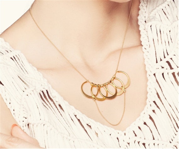 Nala Necklace, golden bib necklace