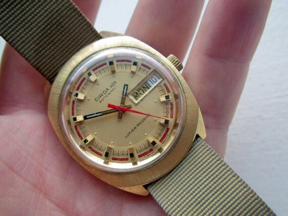 Vintage Lucien Piccard - Circa 101 - Automatic Gold Watch.