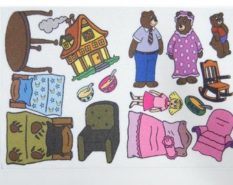 Goldilocks and the 3 Bears Felt Board Story / Flannel Board Set/ Storytelling Fun