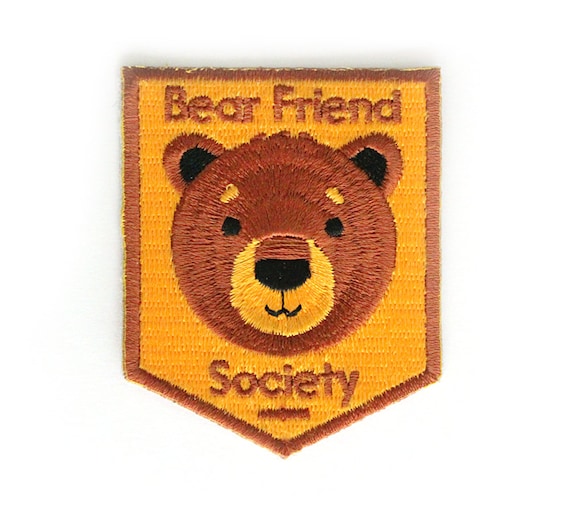 Bear Friend Society Iron On Patch