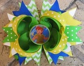 Peter Pan Tinkerbell Disney World Vacation Boutique Stacked Layered Hair Bow Il_170x135