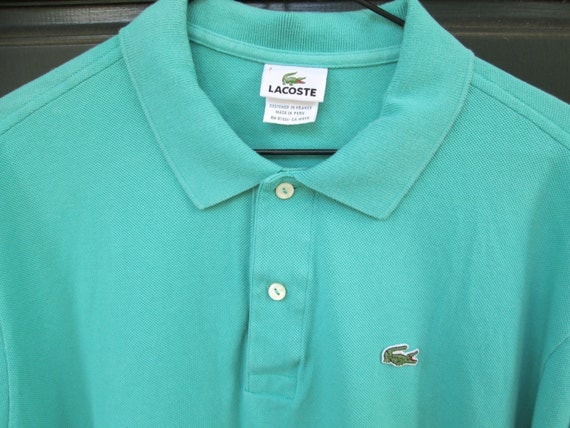 Vintage Izod Lacoste Shirt Medium M Green Lacoste Knit