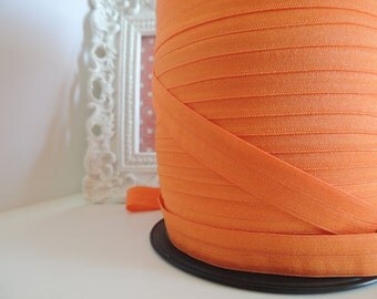 5/8" Inch Fold Over Elastic - 5 Yards of Orange FOE