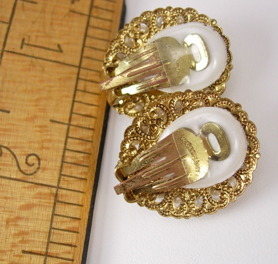 Vintage Marie Antoinette Earrings Edwardian Earrings Cameo