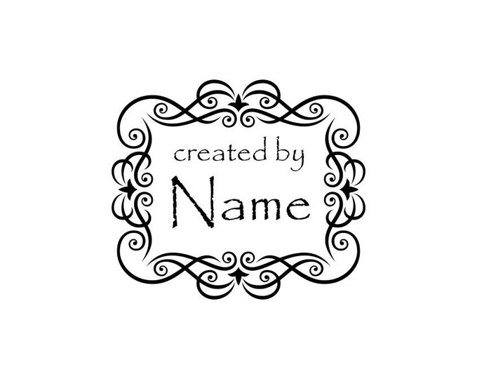 Personalized Custom Made Name Unmounted Rubber Stamps C07
