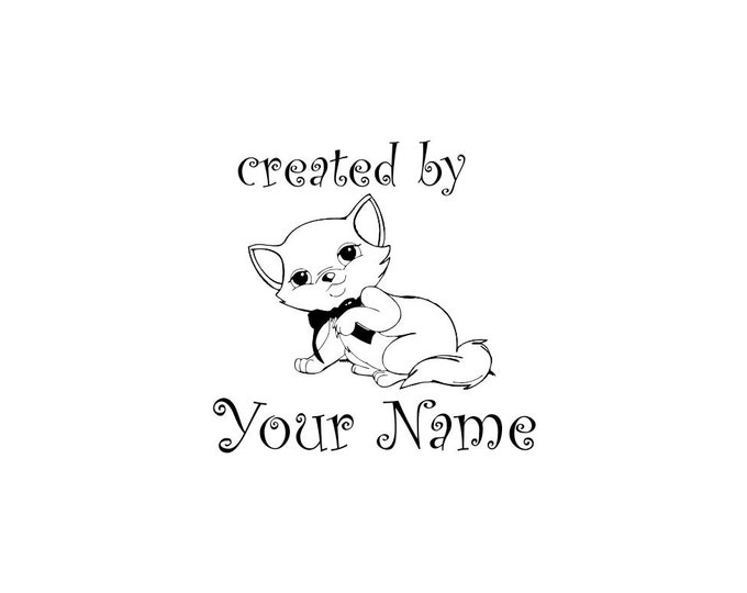 Personalized Custom Made Name Unmounted Rubber Stamps C20