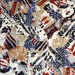 New York City theme Fabric 34 x 48 Inch Flag Print NYC Grafitti Patrotic theme Red White Blue 4th July Fabric Cotton Stretch