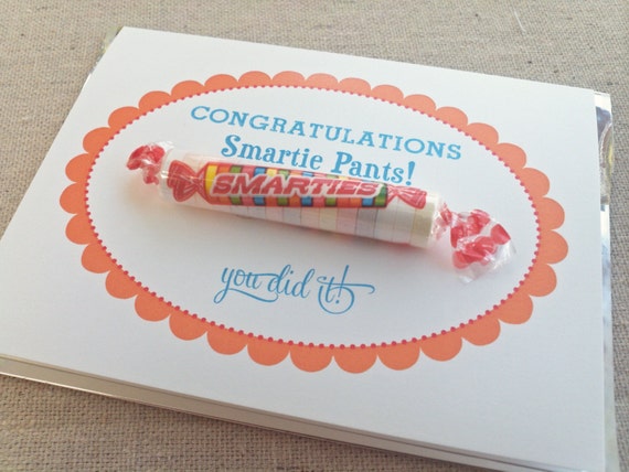 Smarties Pants Candy Congratulations Greeting Card