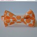 Newborn Bow Tie - Toddler Bow Tie - Baby Bow Tie - Orange/Tangerine Polka Dot Bow Tie - Little Boy's Bow Tie - Photography Prop