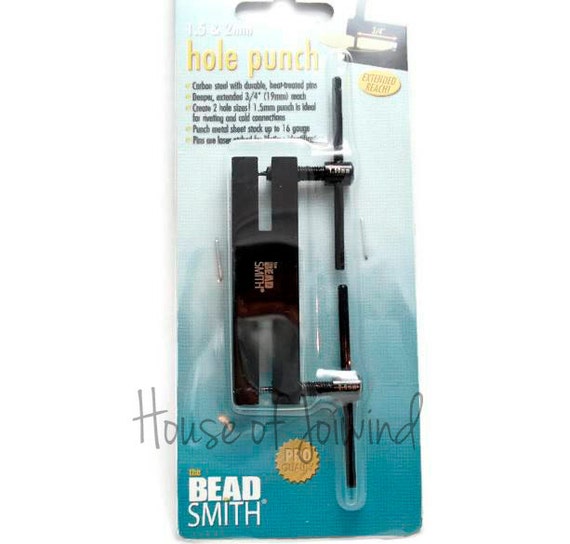 BEADSMITH 2 Hole Punch 1.5 & 2mm Holes for Metal Sheet by joiwind