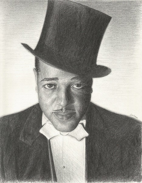 Duke Ellington drawing PRINT by MikeWMorganArt on Etsy