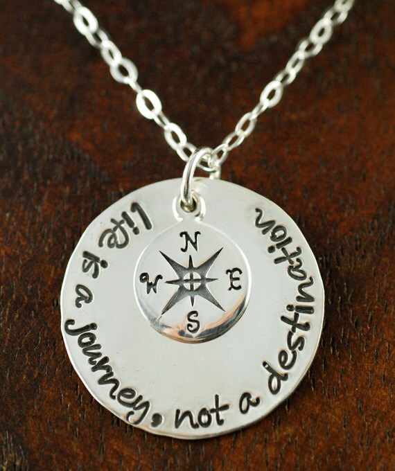 Life is a Journey Not a Destination Hand Stamped by AnnieReh