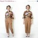 Vintage pants / cinnamon preppy trousers / size S