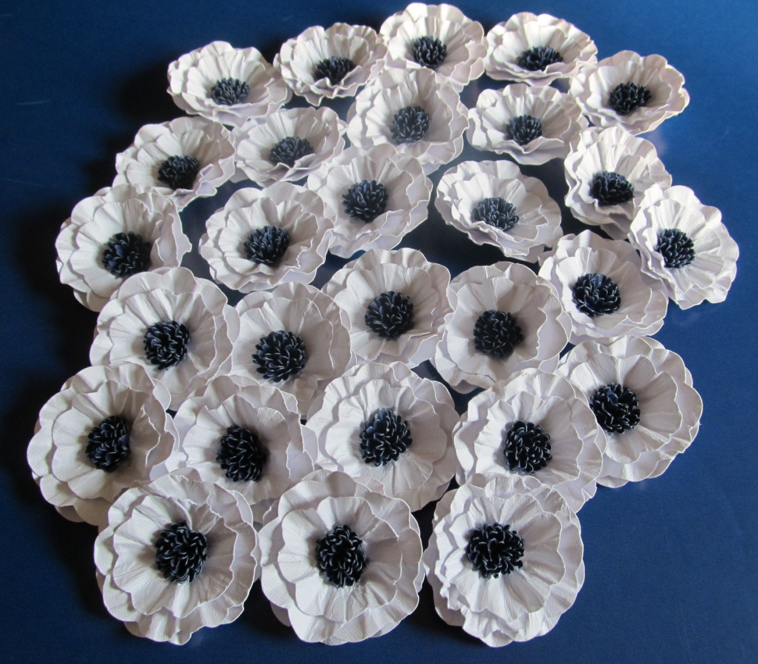 Weddings Handmade Paper Poppy Flowers 1002 1/2 inch in the