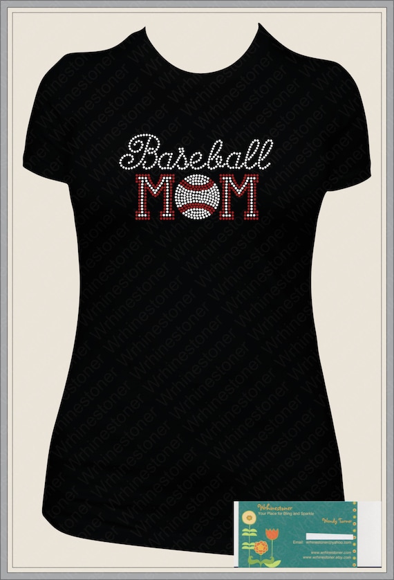 Baseball Mom Rhinestone Shirt for Women
