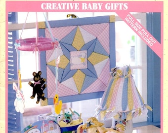 Creative Baby Gifts Quilting Sewing Wall Hanging Baby Bib Headband Crib Mobile Lamp Shade Photo Album Nursery Décor Craft Pattern Leaflet