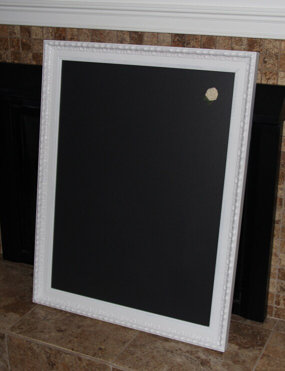 Vintage White Framed Chalkboard 9