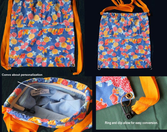 Kokka Math Kitty Backpack/tote