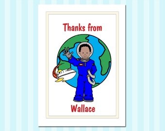 Astronaut or Outer Space Thank You Notes (Pack of 10) - Boy