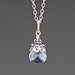 Faceted Natural Blue Topaz Teardrop Pendant with Bali Silver Cap