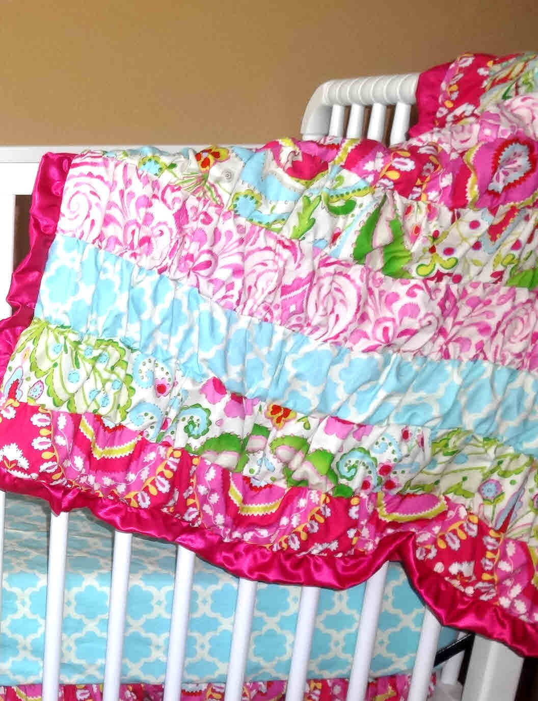 Ruffle Blanket in Kumari Garden Fabric