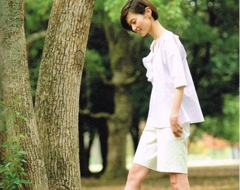 Easy Hand-Sewn Clothes - Japanese Sewing Pattern Book, Women Clothing - Emiko Takahashi - Sewing Tutorial, Simple & Kawaii Design - B1374