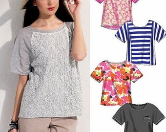 Easy Pullover Tops Pattern, Tunic Tops Pattern, Loose Fit Tops Pattern, McCall's Sewing Pattern 6566
