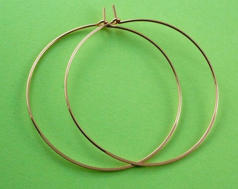 Large Gold Hoop Earrings - gold hoop earring - large gold filled hoops - gold hoops - 2 inch to 4 inch - Cecile Stewart Jewelry No.00E133