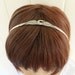 Steampunk Swan Headband- Metal Headband- Sterling Silver Ox Finish- Swan