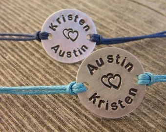 Personalized Couples bracelet set - his and her bracelet set - personalized bracelets - his and her jewelry - couples set - jewelry - custom