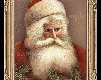 Christmas Santa Claus Miniature Dollhouse Art Picture 6246