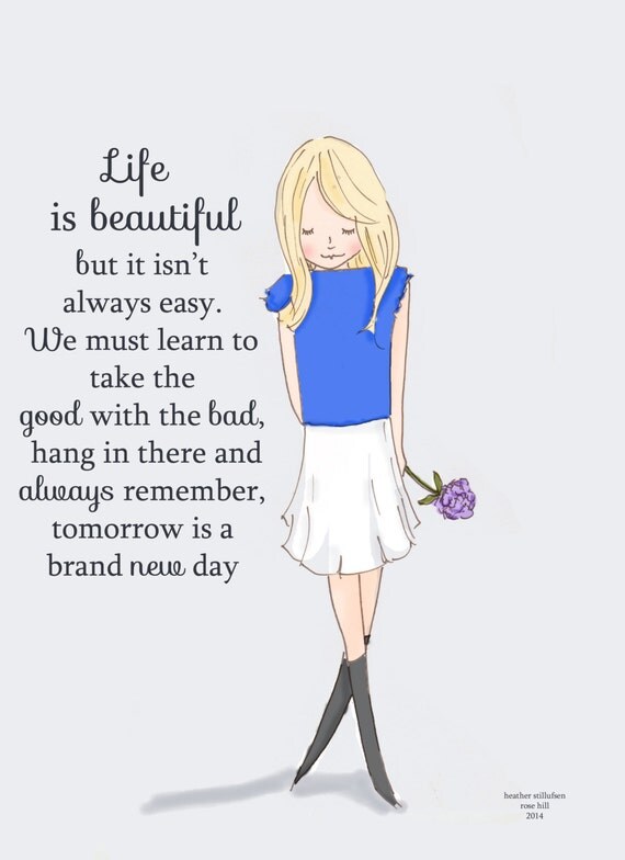 Inspirational Art for Women Life is Beautiful