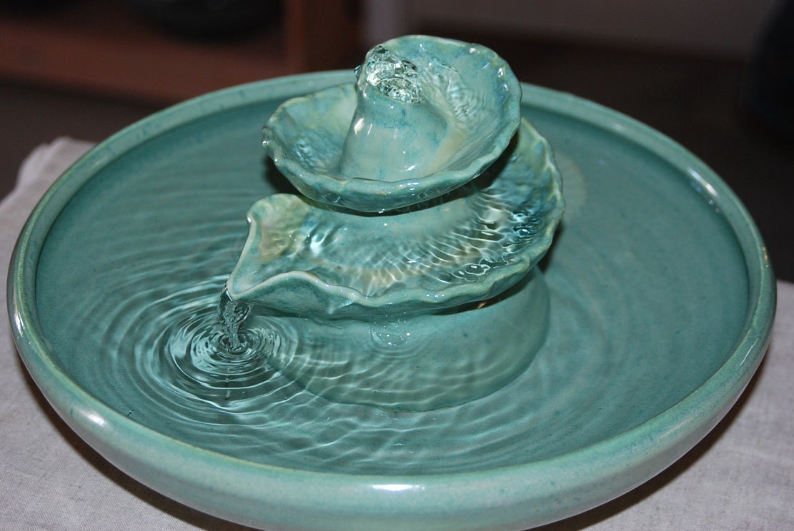 Ceramic Cat Fountain Handmade Foodsafe Water