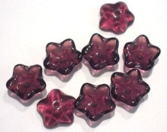 Translucent Amethyst Glass Flower (E4900)