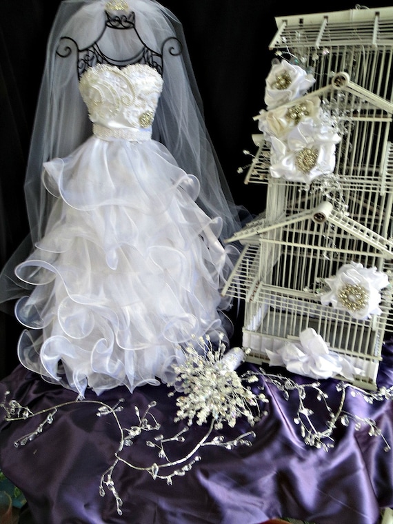 Wedding Dress Vase Centerpiece 3