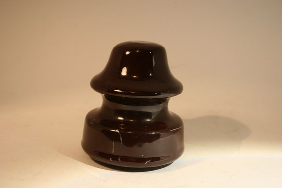 Vintage Ceramic Telephone Pole Insulator Brown By Dialv On Etsy