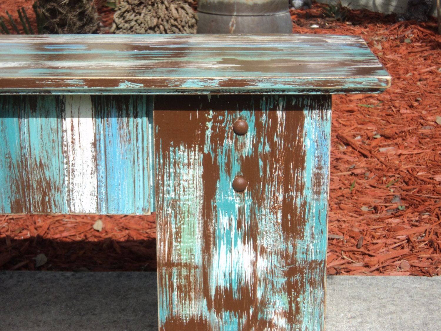 Distressed And Weathered Bench Beachy Furniture Country