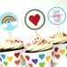 SALE! Rainbow Cupcake Toppers & Cupcake Wraps