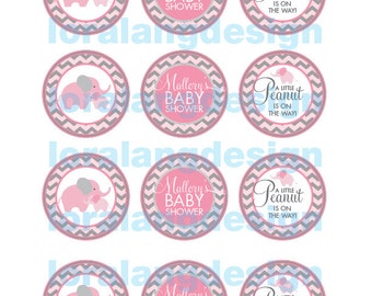 DIY Printable Little Peanut Baby Shower Cupcake Toppers