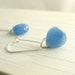 Blue Quartz and Argentium Sterling Earrings
