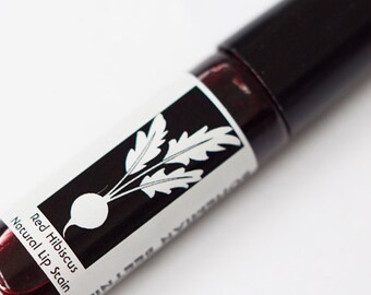 Organic Lip Stain Hibiscus Red Vegan