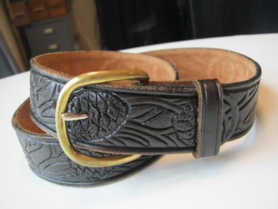 Vintage National Park Ranger leather belt NPS uniform belt
