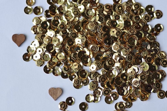 Sequins ~ 6mm Gold Rush Metallic