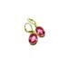 Rose Earrings, Retro Glam, Art Deco Earrings, Pink Dangle Earrings, Old Hollywood Earrings, Estate Jewelry, Vintage Glass Rhinestone Earring