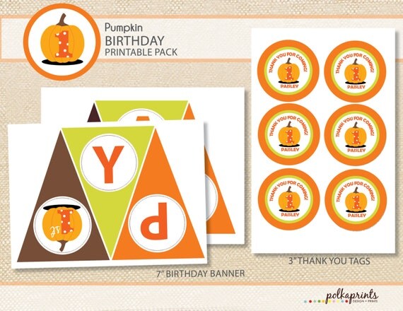 PUMPKIN Printable Party Pack - DIY Il_570xn