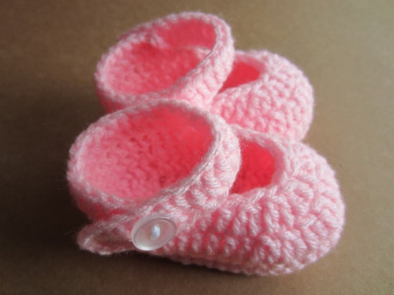 4  for Bright for Pink 2.5 Baby Shoes Crochet size baby in crochet 8 size months slippers 4